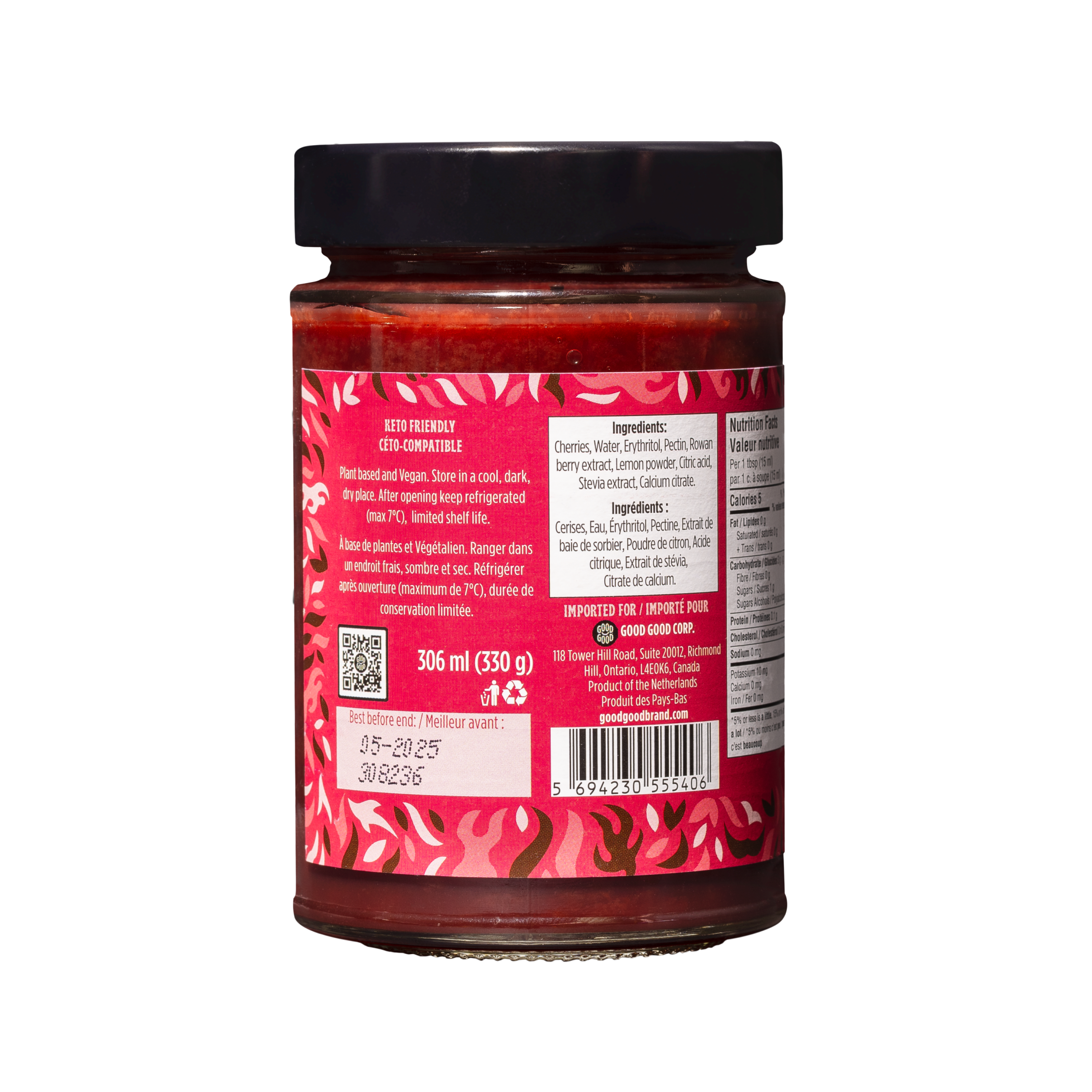 Cherry Spread - No Added Sugar / Tartinade de Cerises