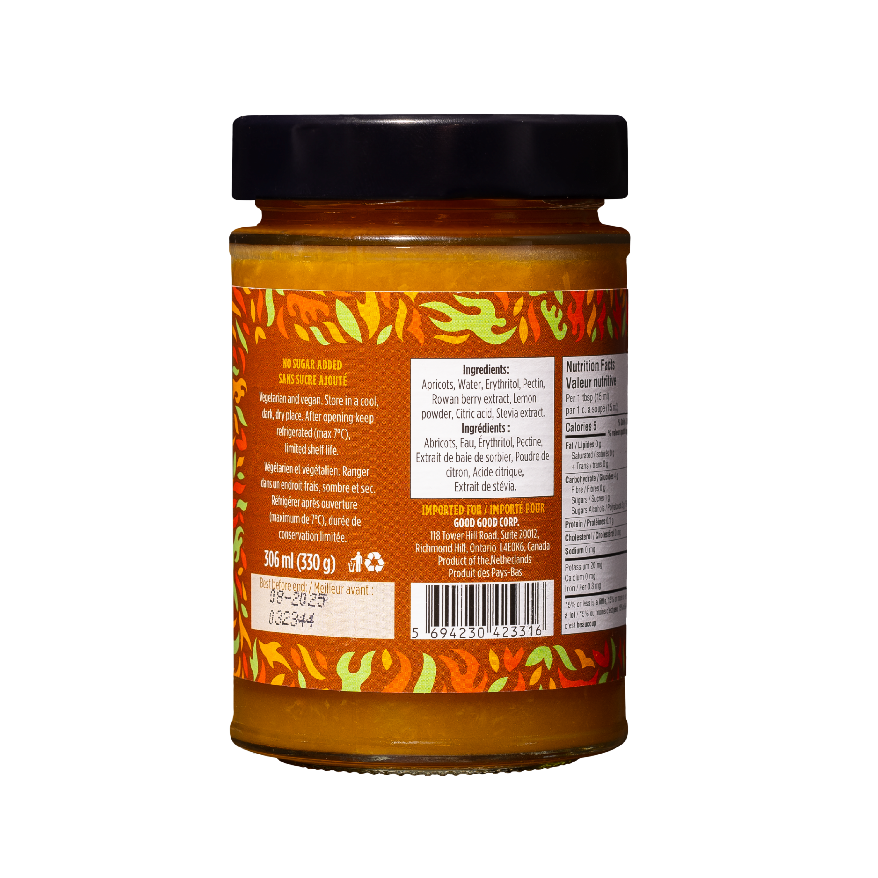 Apricot Spread - No Added Sugar / Tartinade d’Abricot