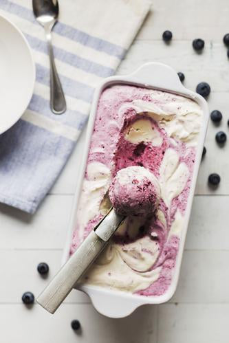 Blueberry No-Churn Ice Cream (Keto)