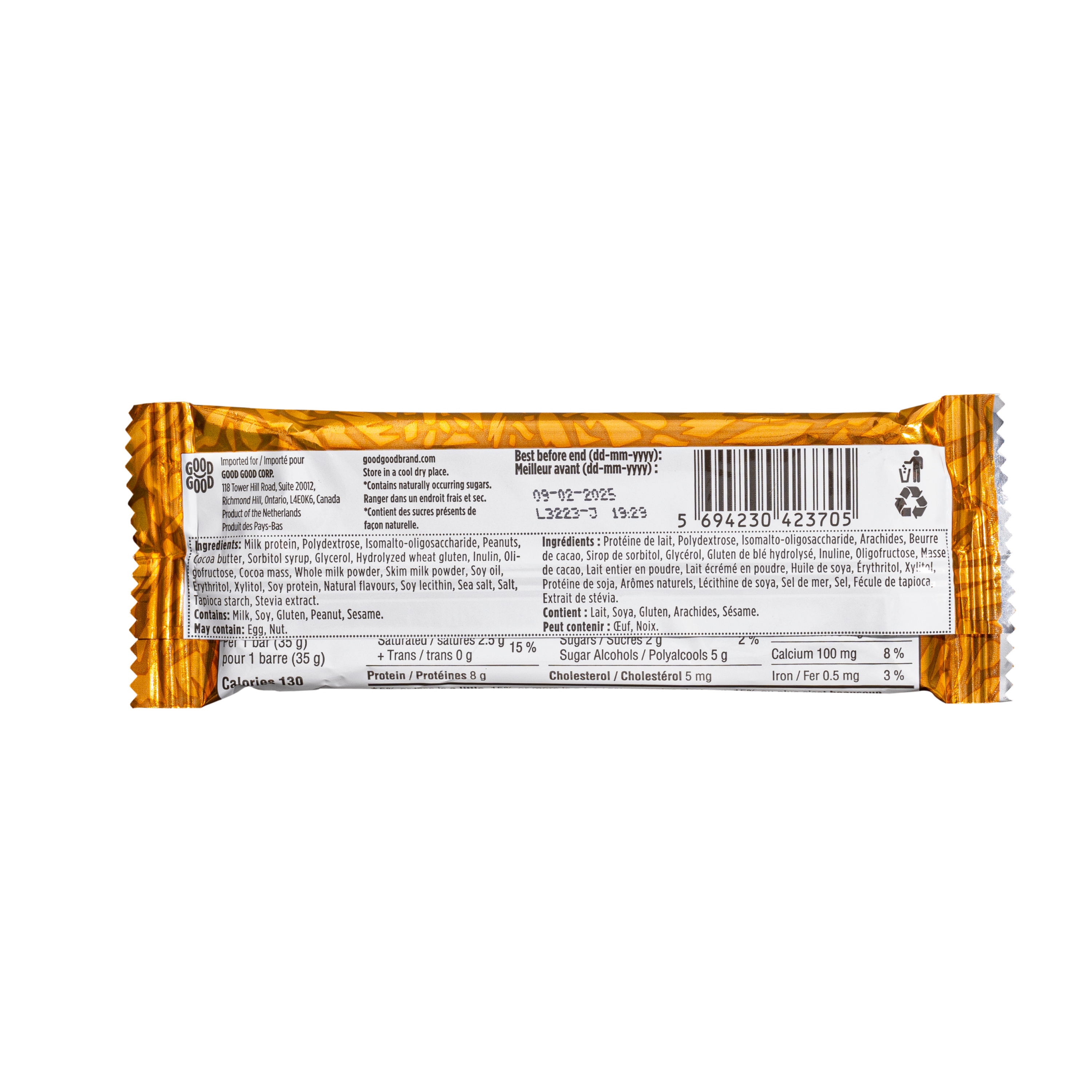 Krunchy Keto Bar - Salty Caramel Nut - 15 x 35g / Caramel Salé Et Noix