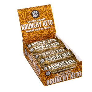 Krunchy Keto Bar - Cashew Nougat - 15 x 35g / Nougat de noix de Cajou