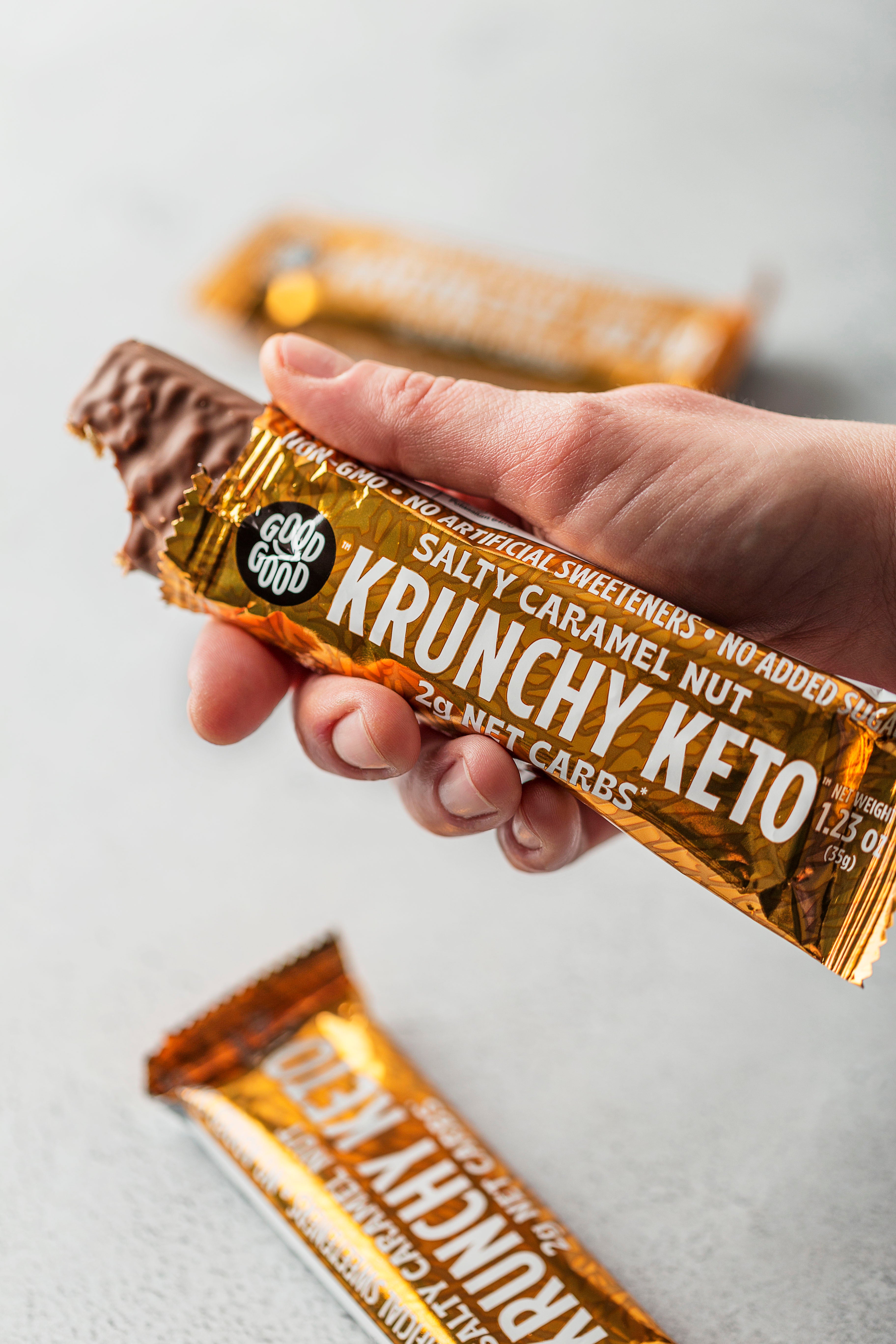 Krunchy Keto - Salty Caramel Nut Bar - Good Good